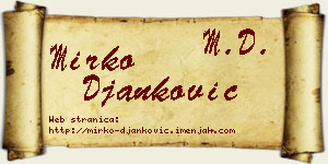 Mirko Đanković vizit kartica